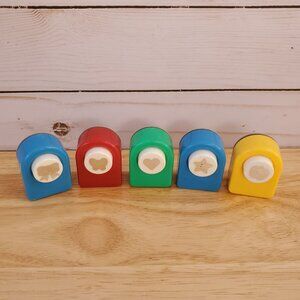 Set Of 5 Mini Shape Punches For Paper Crafting Butterfly Heart Star Bow Apple